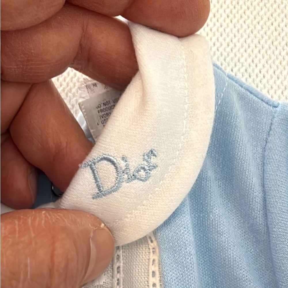 Dior NWT Soft White/Baby Blue Garment